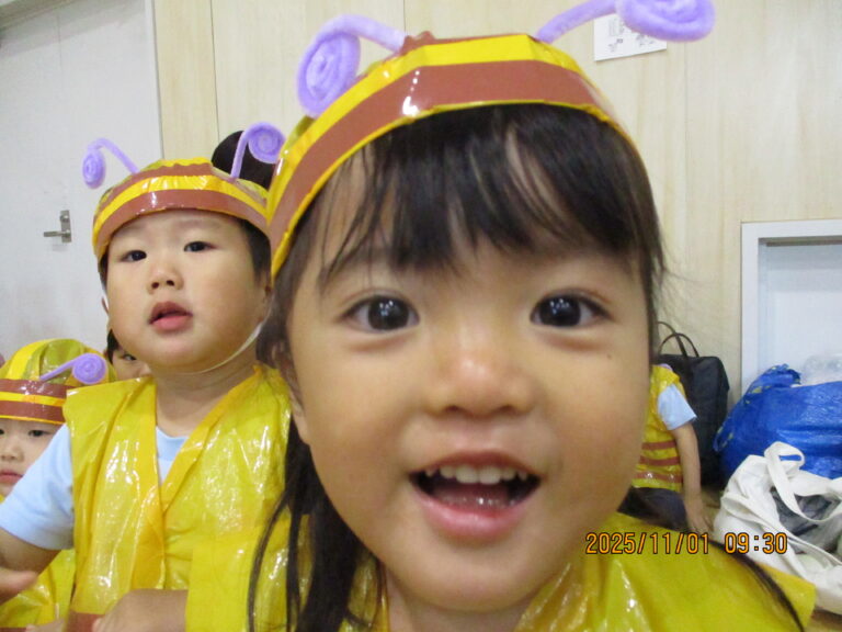 ドキドキの先のキラキラの笑顔（2歳児　あめぐみ）